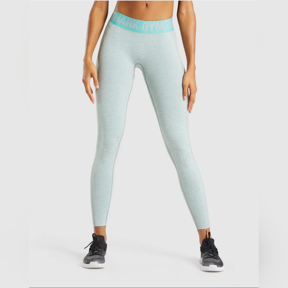 Gymshark Flex Low Rise Leggings Sporty Green Workout Gym Running Travel sz S